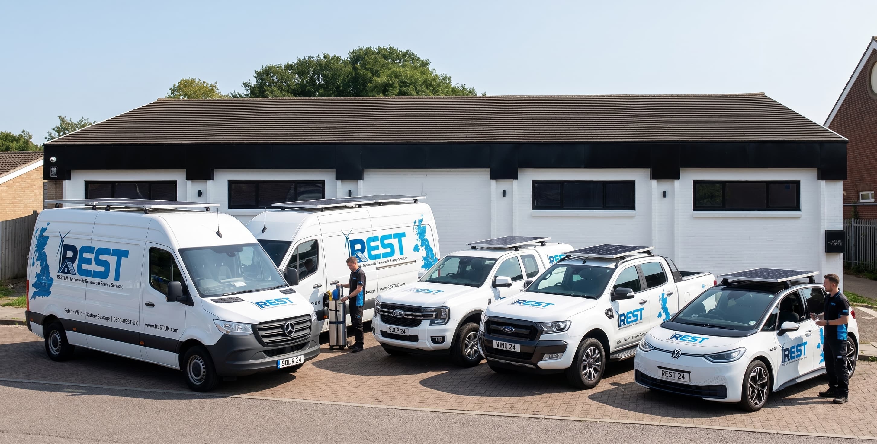 First Choice Solar installation fleet on the road